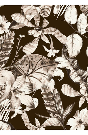 Audrey Dress #2 Shirt Collar 3/4 Sleeve Midi Length Cotton Stretch (Botanic Santuary)