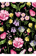 Aster Skirt #1 with Belt Maxi Length Cotton Musola (Botanic Wallpaper)