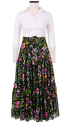 Emma Skirt Midi Plus Length Cotton Musola (Botanical Makintosh)