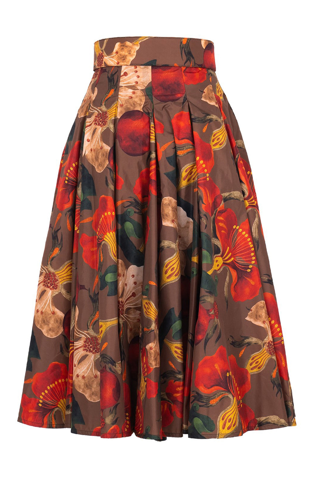 Samantha Skirt Midi Length Poliamide Taffta (Botanical Ornament)