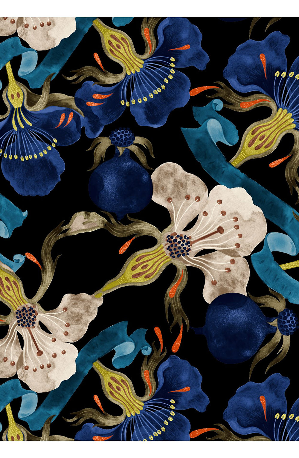 Leah Pants Poliamide Taffta (Botanical Ornament)