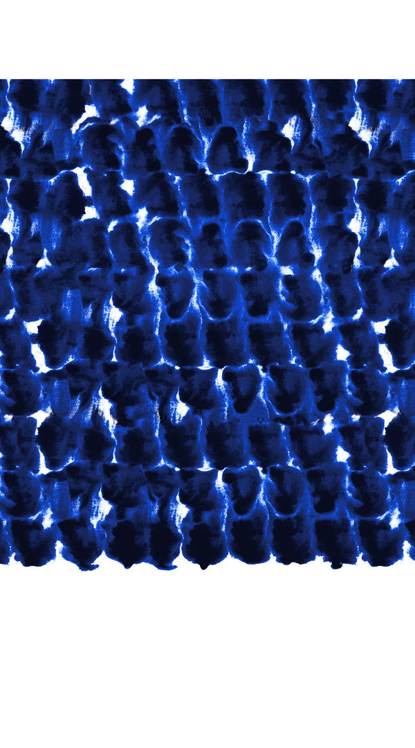 Audrey Dress #1 Shirt Collar Sleeveless Long Length Poliamide Taffta (Brush Stroke White)