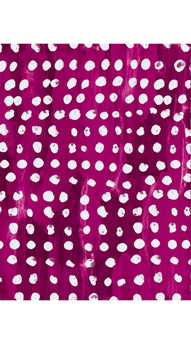 Celine Dress High Boat Neck Short Sleeve Cotton Dobby Stretch (Brushed Dots Small)