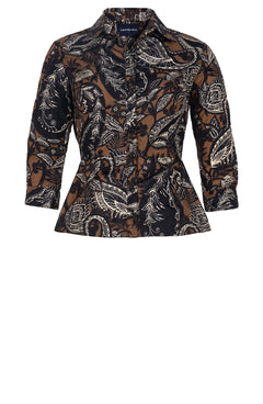 Dianne Shirt Poliamide Taffta (Cachemere Paisley Dark)