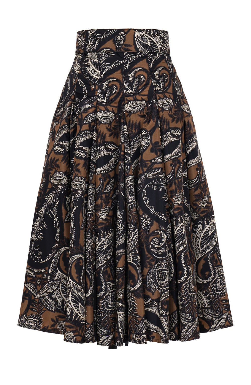 Samantha Skirt Midi Length Poliamide Taffta (Cachemere Paisley Dark)