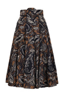 Samantha Skirt Midi Length Poliamide Taffta (Cachemere Paisley Dark)