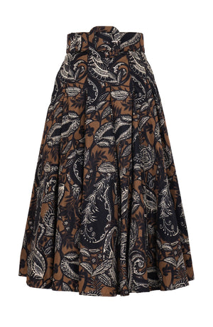 Samantha Skirt Midi Length Poliamide Taffta (Cachemere Paisley Dark)