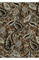 Audrey Dress #1 Shirt Collar 3/4 Sleeve Long Length Cotton Stretch (Cachemere Paisley Dark)