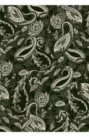 Audrey Dress #1 Shirt Collar 3/4 Sleeve Long Length Cotton Stretch (Cachemere Paisley Dark)