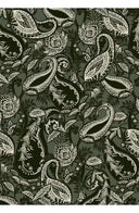 Audrey Dress #1 Shirt Collar 3/4 Sleeve Long Length Cotton Stretch (Cachemere Paisley Dark)