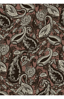 Audrey Dress #1 Shirt Collar 3/4 Sleeve Long Length Cotton Stretch (Cachemere Paisley Dark)
