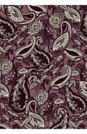 Audrey Dress #1 Shirt Collar 3/4 Sleeve Long Length Cotton Stretch (Cachemere Paisley Dark)