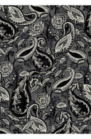 Audrey Dress #1 Shirt Collar 3/4 Sleeve Long Length Cotton Stretch (Cachemere Paisley Dark)