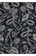 Audrey Dress #1 Shirt Collar 3/4 Sleeve Long Length Cotton Stretch (Cachemere Paisley Dark)