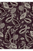 Audrey Dress #1 Shirt Collar 3/4 Sleeve Long Length Cotton Stretch (Cachemere Paisley Dark)