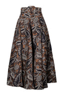 Diane Skirt Midi Plus Length Poliamide Taffta (Cachemere Paisley Dark)