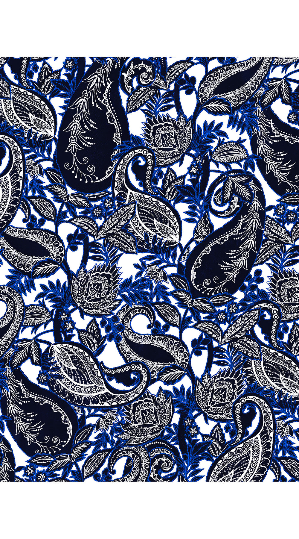 Eden Dress Crew Neck 3/4 Sleeve Maxi Length Cotton Musola (Cachemire Paisley White)