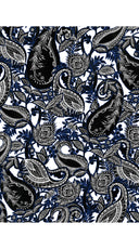 Eden Dress Crew Neck 3/4 Sleeve Maxi Length Cotton Musola (Cachemire Paisley White)