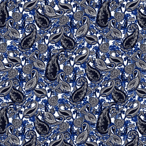 [Create Your Own] Cotton Musola (Cachemire Paisley White)