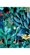 Florance Dress Off Shoulder Band Sleeve Long Length Cotton Stretch (Cactus Paradise Bright)