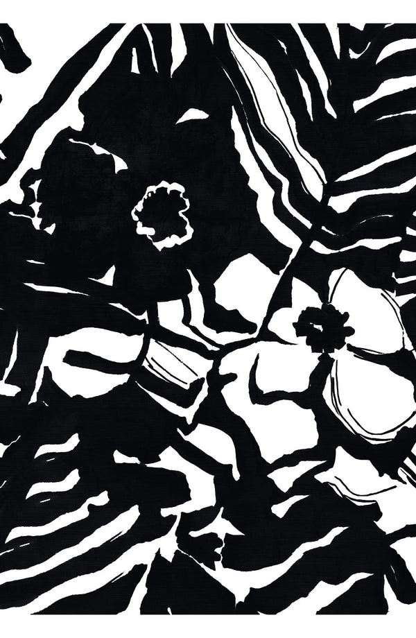 Pajama Shirt Silk Twill (Caligraphy Flower)