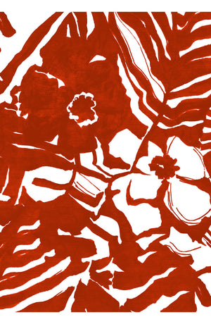 Pajama Shirt Silk Twill (Caligraphy Flower)