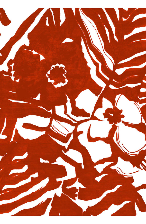 Pajama Shirt Silk Twill (Caligraphy Flower)