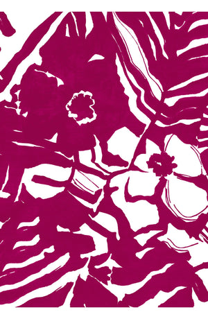 Pajama Shirt Silk Twill (Caligraphy Flower)