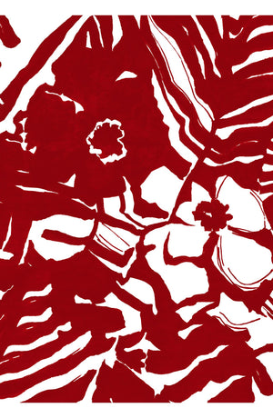 Pajama Shirt Silk Twill (Caligraphy Flower)