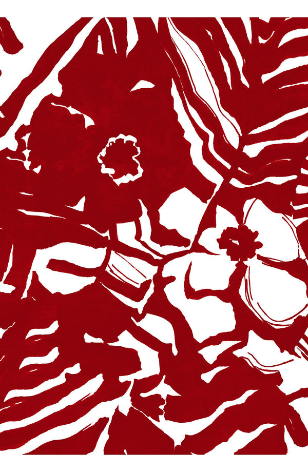 Pajama Shirt Silk Twill (Caligraphy Flower)