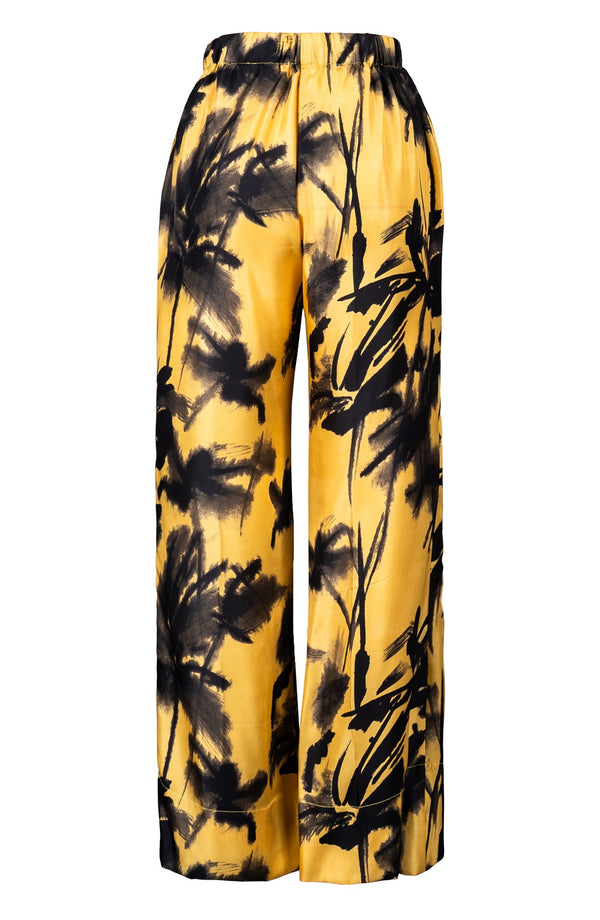 Pajama Pants Silk Twill (Watercolor Bamboo)