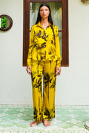 Sydney Shirt 3/4 Sleeve & Sydney Pants Silk Twill (Watercolor Bamboo)