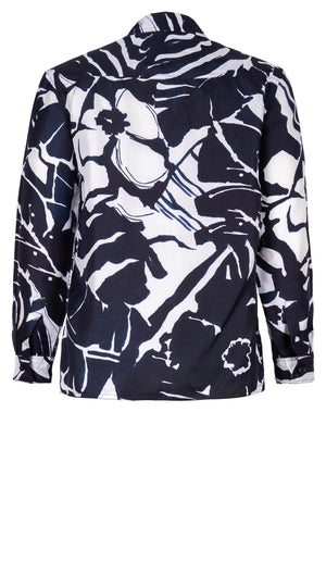 Pajama Shirt Silk Twill (Caligraphy Flower)