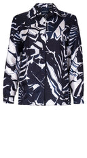 Pajama Shirt Silk Twill (Caligraphy Flower)