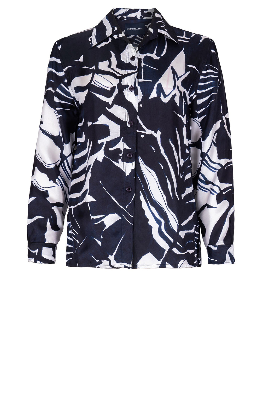 Pajama Shirt Silk Twill (Caligraphy Flower)