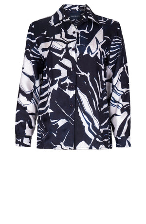 Pajama Shirt Silk Twill (Caligraphy Flower)