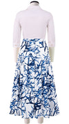 Zeller Skirt Midi Length Cotton Stretch (Calligraphy Tree)