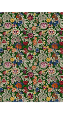 Sabrina Dress Shirt Collar 3/4 Sleeve Midi Plus Length Poliamide Taffta (Cambodian Batik)