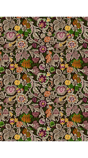 Sabrina Dress Shirt Collar 3/4 Sleeve Midi Plus Length Poliamide Taffta (Cambodian Batik)