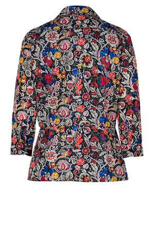 Samantha Shirt Collar 3/4 Sleeve Poliamide Taffta (Cambodian Batik)