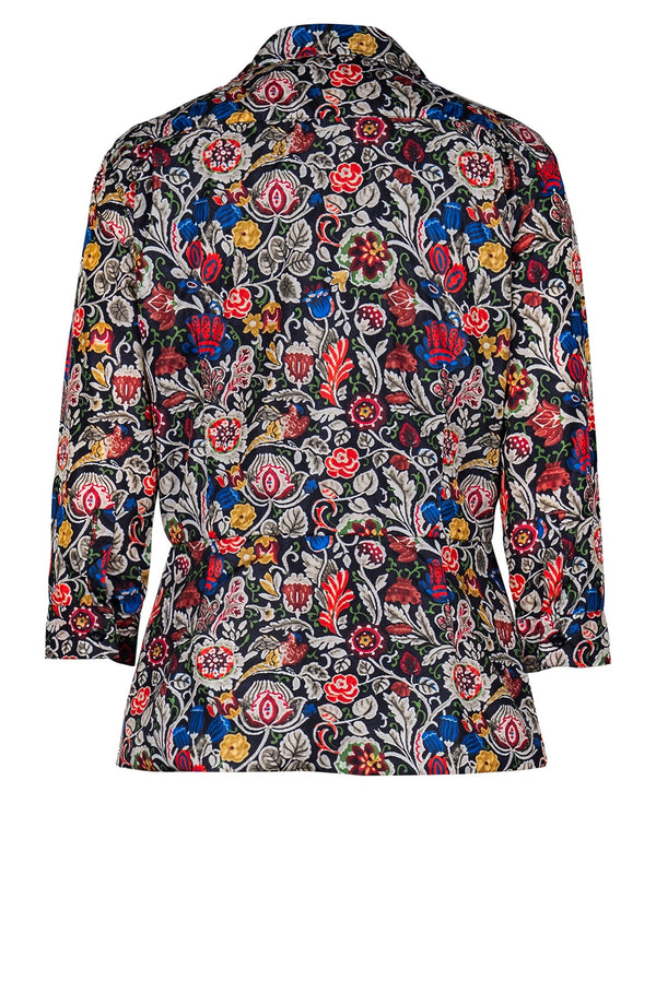 Samantha Shirt Collar 3/4 Sleeve Poliamide Taffta (Cambodian Batik)