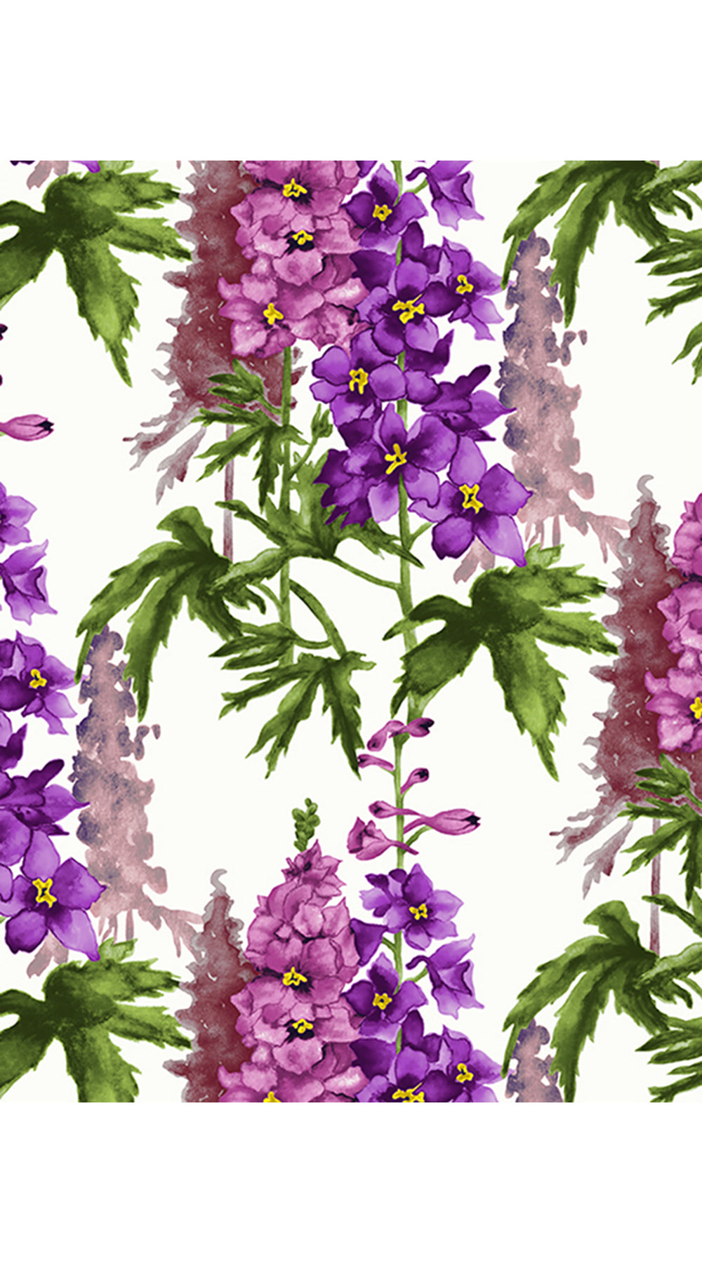 Audrey Dress #4 Shirt Collar 3/4 Sleeve Midi Length Cotton Musola (Campanula Flower White)