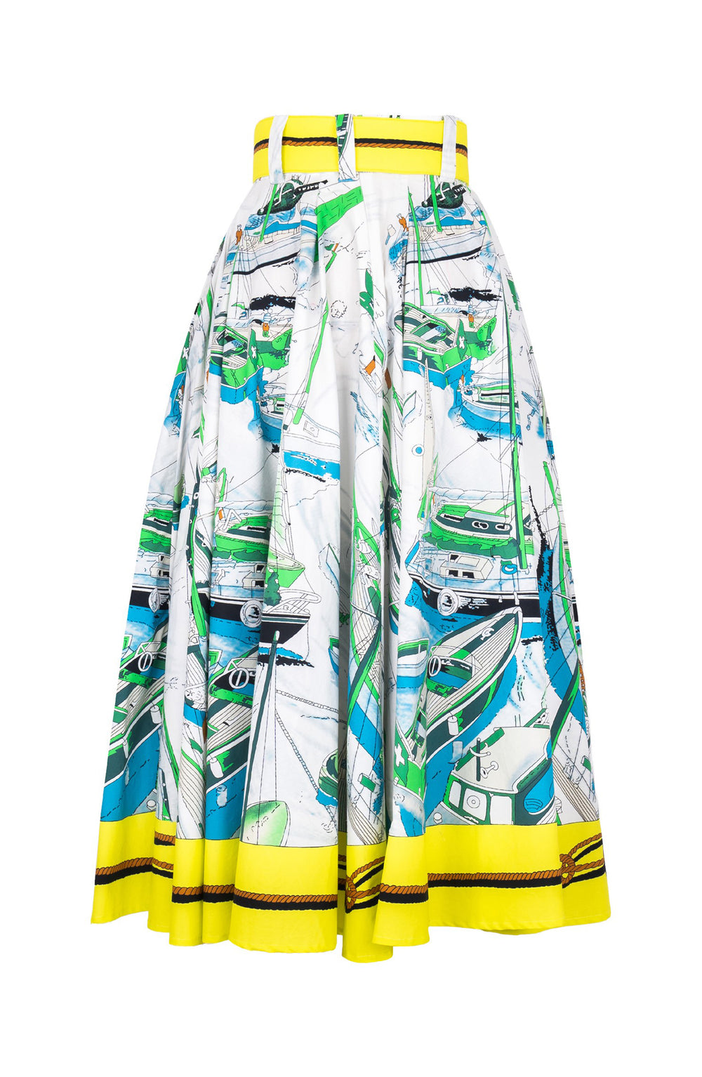 Abelia Skirt Midi Plus Length Cotton Stretch (Canne)