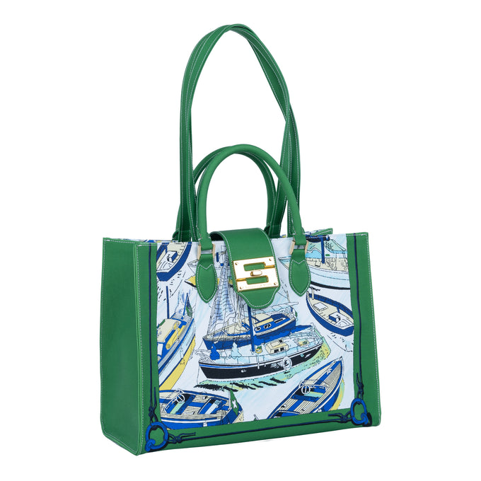 Audrey Tote_Medium_Canne New_Green