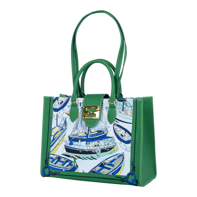 Audrey Tote_Medium_Canne New_Green