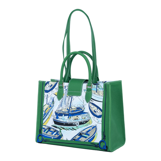 Audrey Tote_Medium_Canne New_Green