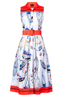 Audrey Dress #4 Shirt Collar Sleeveless Midi Length Musola (Canne)