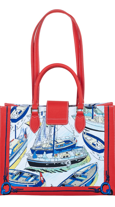 Audrey Tote_Medium_Canne New_Red