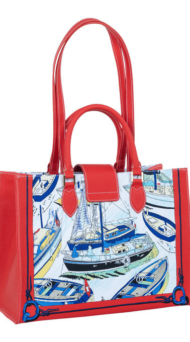 Audrey Tote_Medium_Canne New_Red