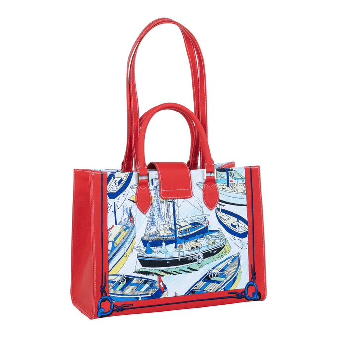 Audrey Tote_Medium_Canne New_Red